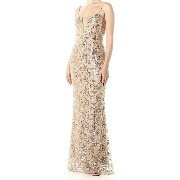 dress the population marie Dress the Population Marie - Yellow Lace Dress - Midi Dress